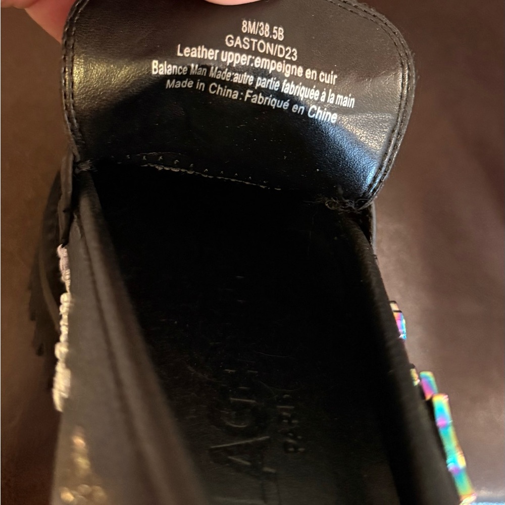 Karl Lagerfeld Paris Black Gaston Loafers Size 8 – Embellished Karl Graphic - Picture 7 of 9